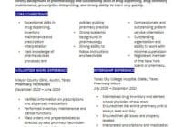 Entry Level Pharmacy Technician Resume Template