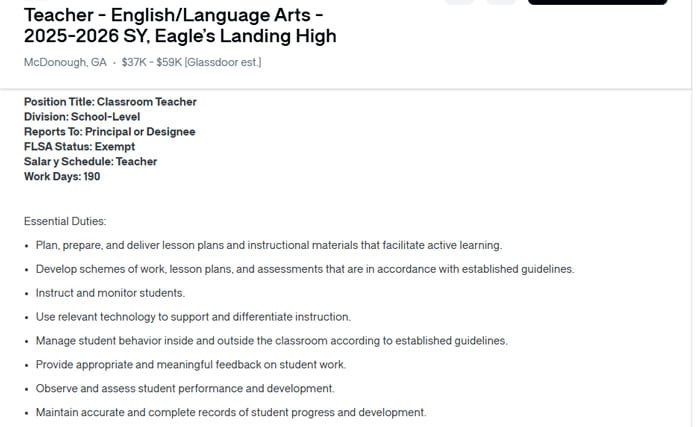 Teacher Resume Objective