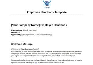 Employee handbook