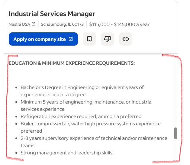 Manager Sample Requirements